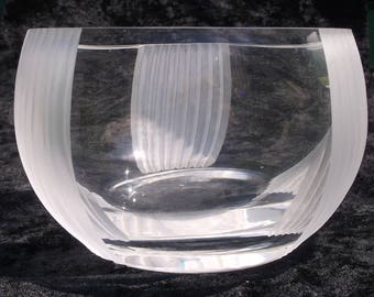 REDUCED...Lenox Glass, 3 3/4&quot;, Lenox rose bowl, signed, crystal vase, Lenox vase, was 125.00, now...94.50