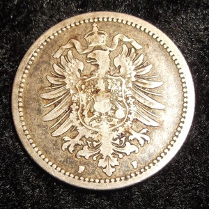 1876 F 50 Pfenning, Deutsches Reich, VF/ExF, KM# 6f