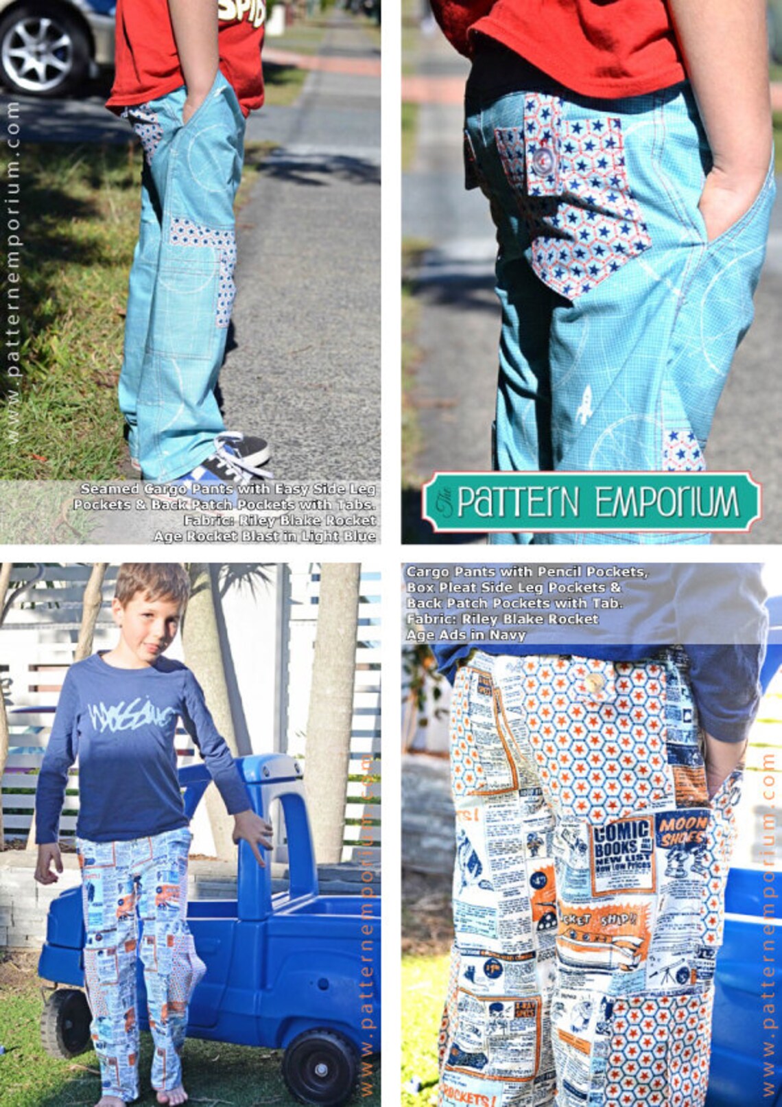 PATTERN Boys Adventure Cargo Pants & Shorts PDF Sewing Etsy