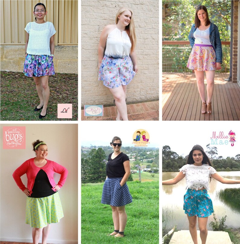 Ladies Swing Shorts PATTERN PDF Sewing Pattern Instant - Etsy