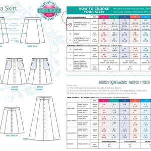 Ladies A-line Skirt PATTERN PDF Sewing Pattern Instant - Etsy