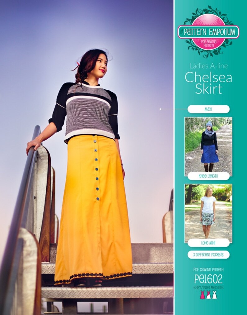Ladies A-line Skirt PATTERN PDF Sewing Pattern Instant | Etsy