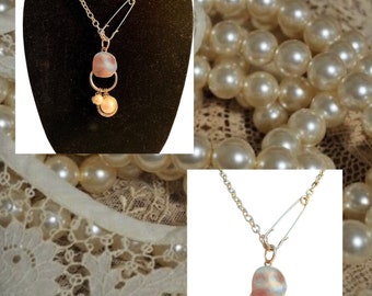 Pearl Safety Pin Necklace