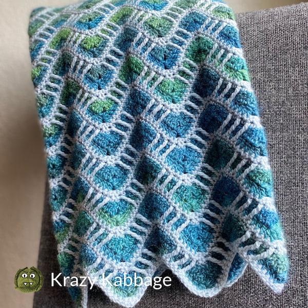 Crochet Pattern - Cascade Blanket - PDF Pattern - Instant Download