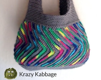 Crochet Pattern - Fast-Forward Chevron Purse - PDF Pattern - Instant Download