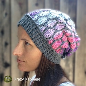 Crochet Pattern - Stained Glass Slouch - PDF Pattern - Instant Download