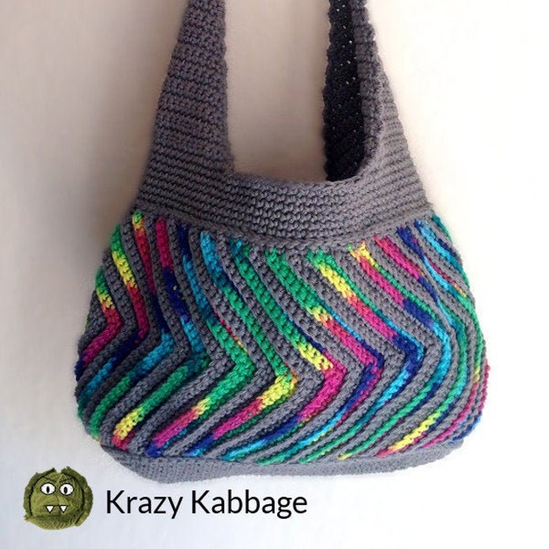 Crochet Pattern Fast-Forward Chevron Purse PDF Pattern Instant Download image 1