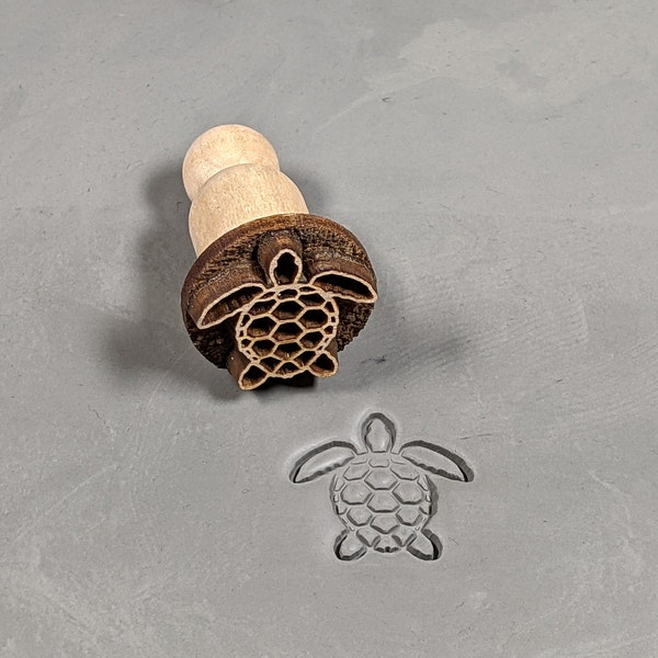 Stock Clay Stamp - Sea Turtle Top View (SD385)