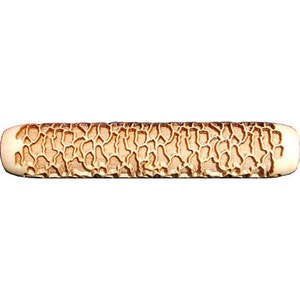 May include: A brown and beige textured roller for creating a decorative pattern on walls or other surfaces.