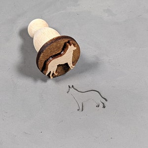 Stock Clay Stamp - Dog Standing (SD419)