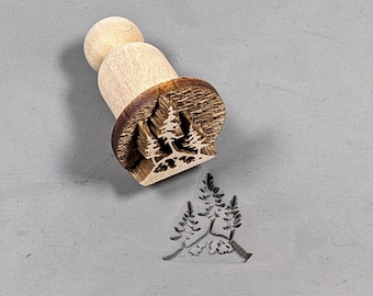 Stock Clay Stamp -  Pine Trees (SD204)