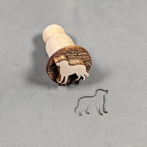 Stock Clay Stamp - Lab Dog Standing (SD405)