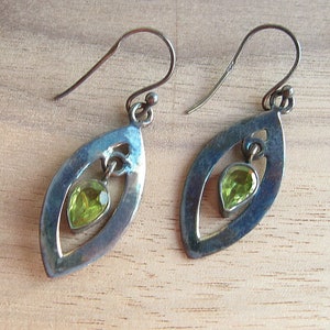 Sterling Silver Peridot Earrings: August Birthstone Gift