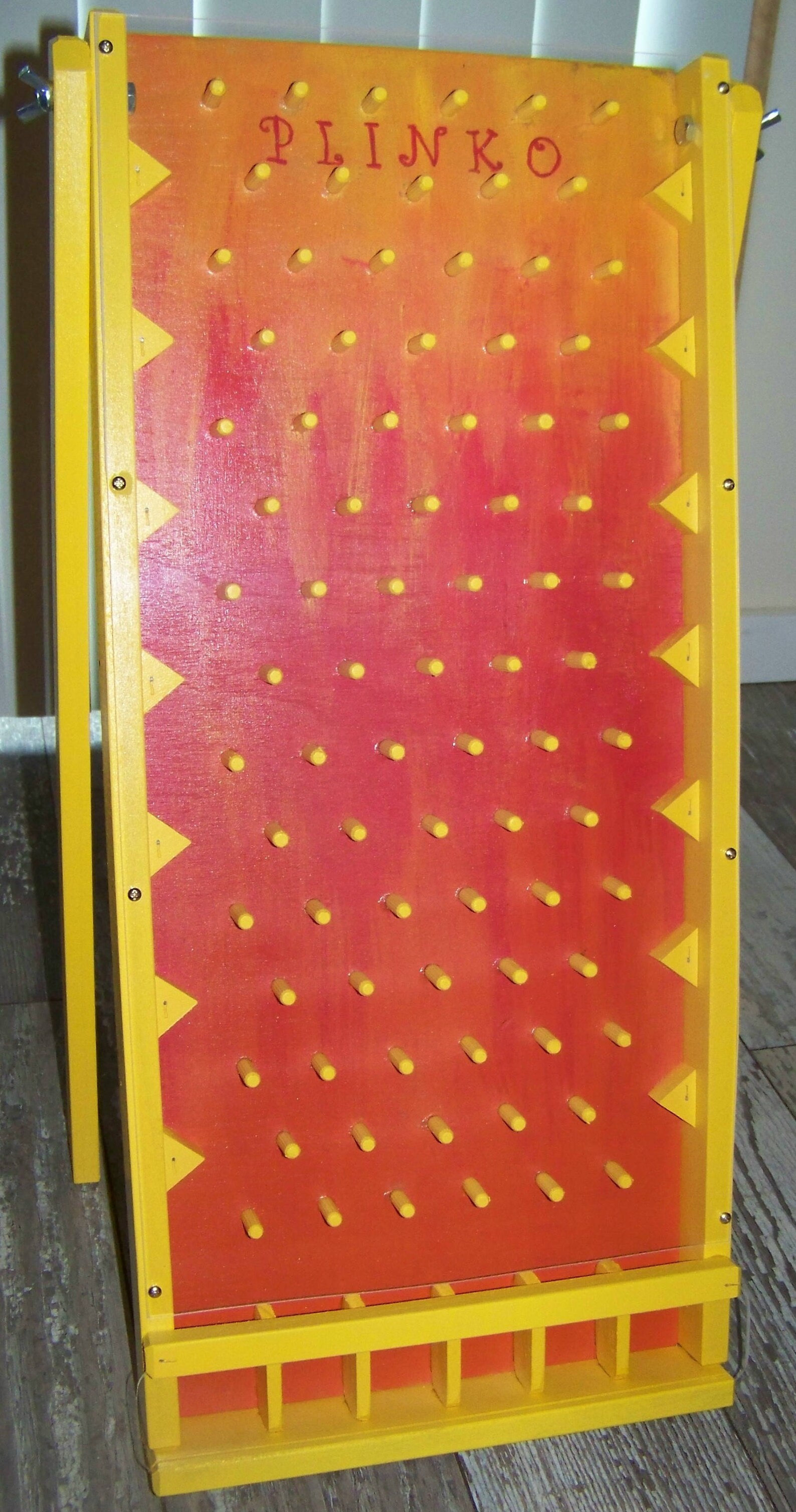 Painted Plinko Game Choose 2 Colors Tabletop Great for Etsy