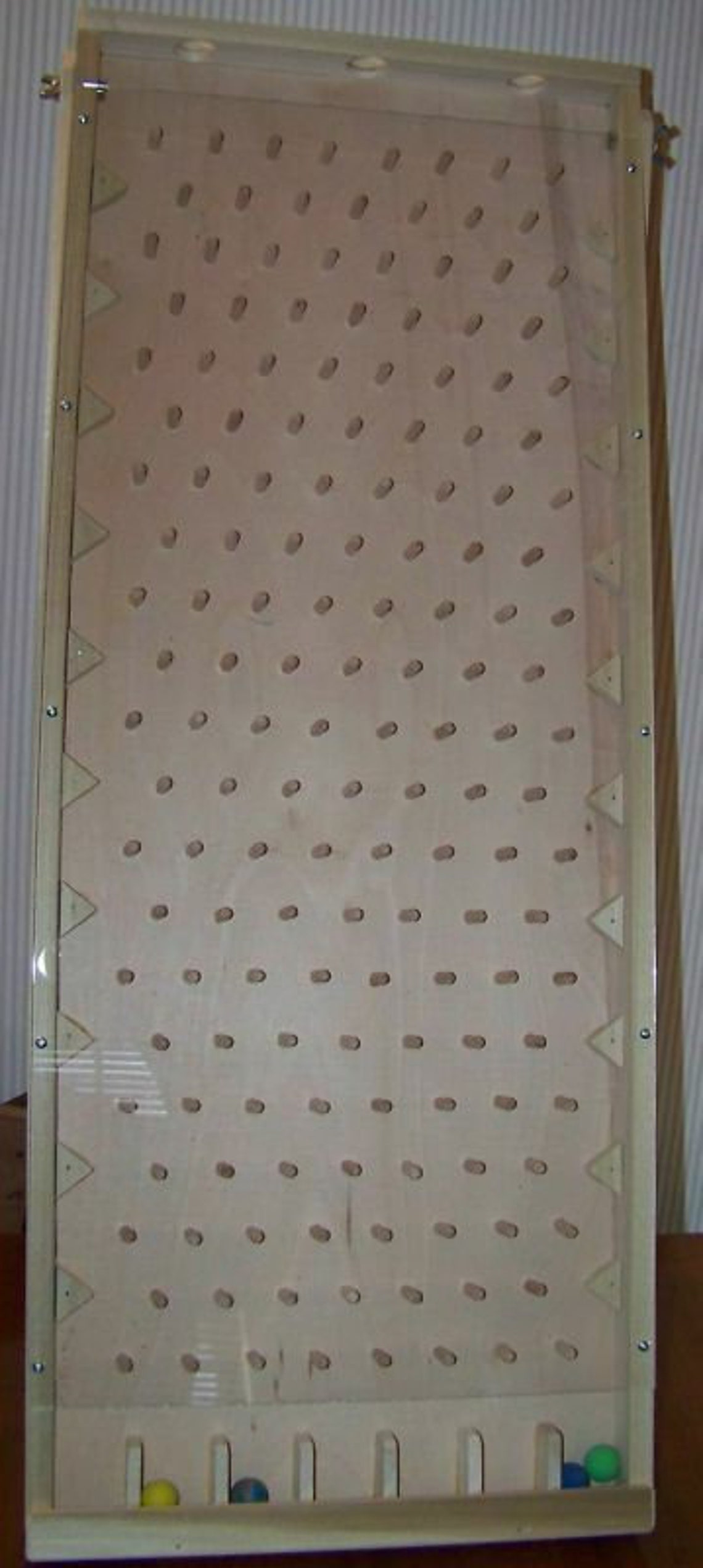 Plinko Tabletop Wooden Game Handmade 12 X 30 Etsy