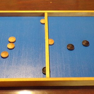 Shuffleboard Penny Hockey Board Game Wooden Game Handmade - Etsy