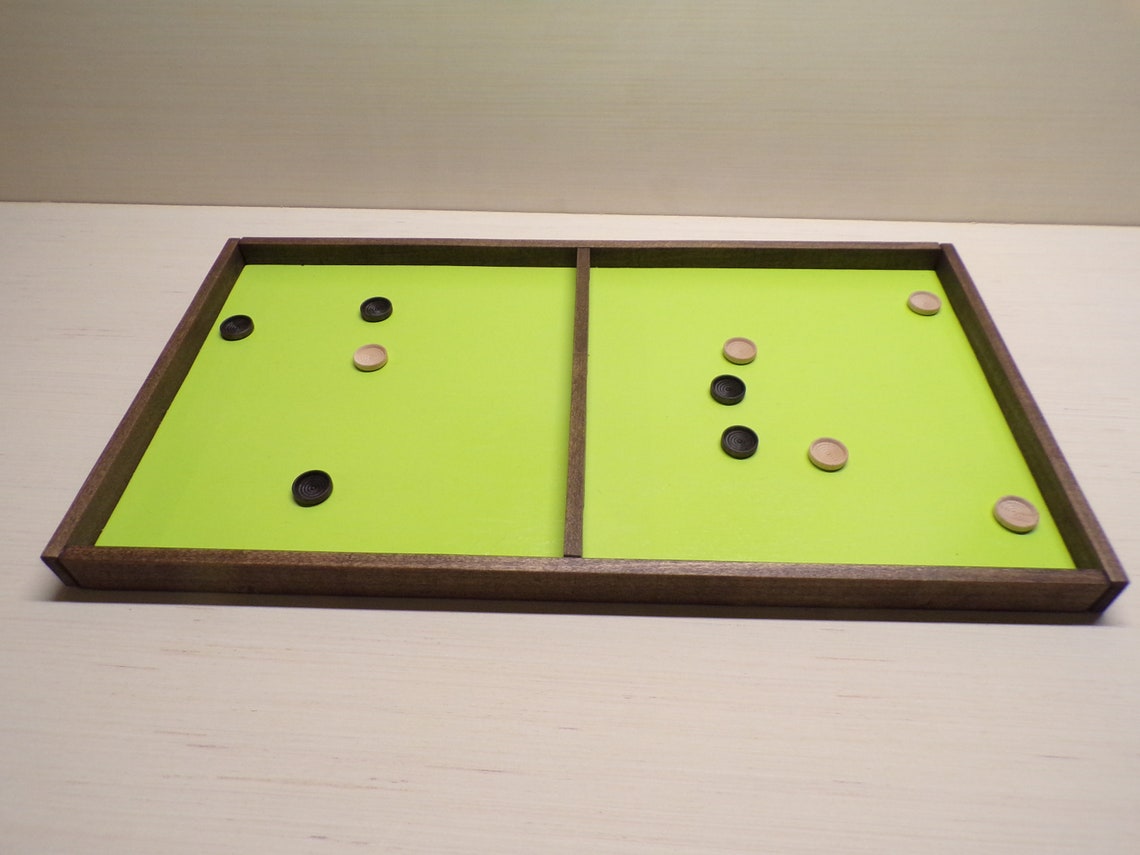 Shuffleboard penny hockey board game wooden game handmade | Etsy