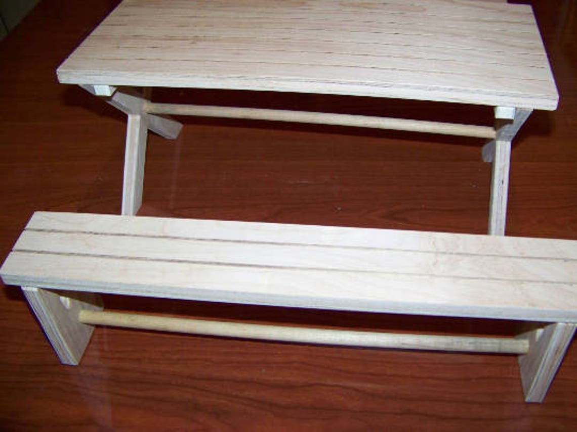 Doll Picnic Table and Benches for 12 Dolls Etsy