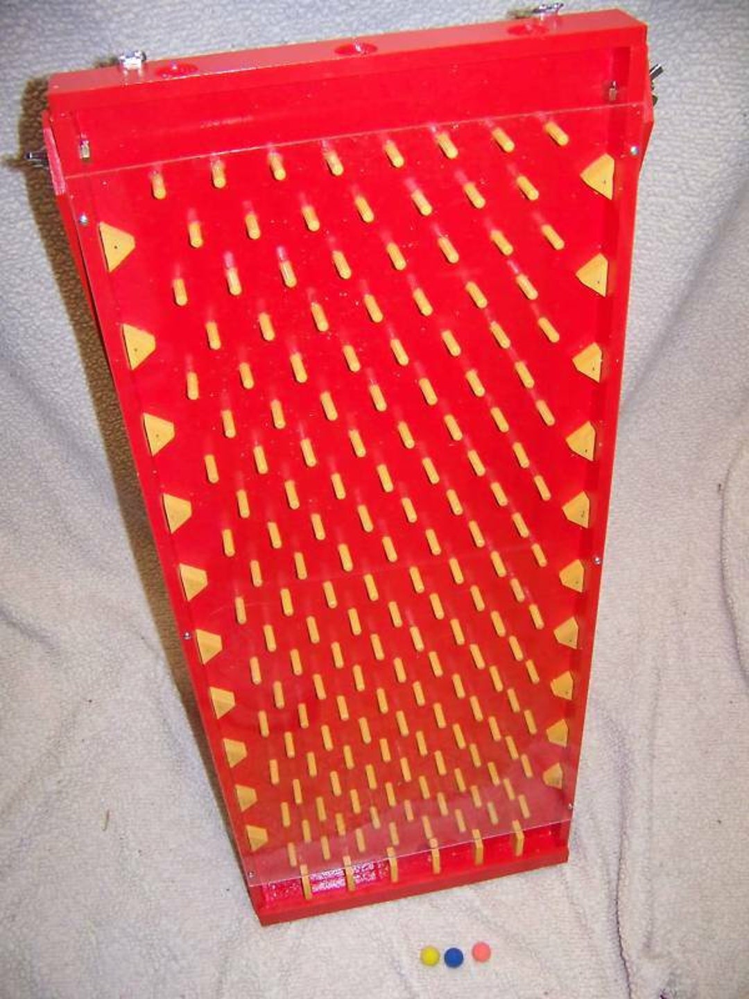 Plinko Tabletop Wooden Game Handmade, 12 X 30, Painted 2 Colors, Family Fun, Parties, Drinko