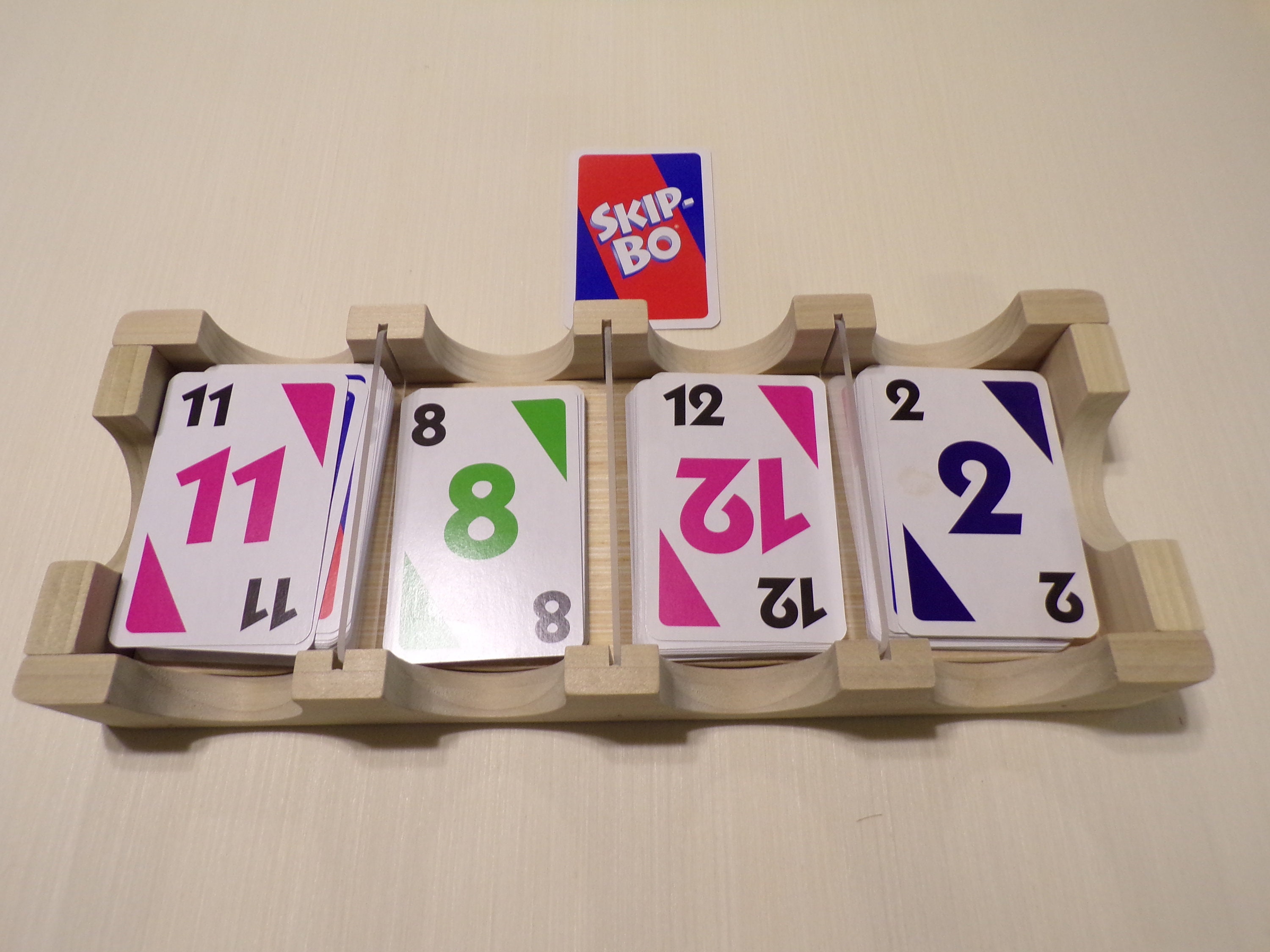 Skip Bo Card Rack, 4 Place Skip Bo Game Card Rack, Playing Card