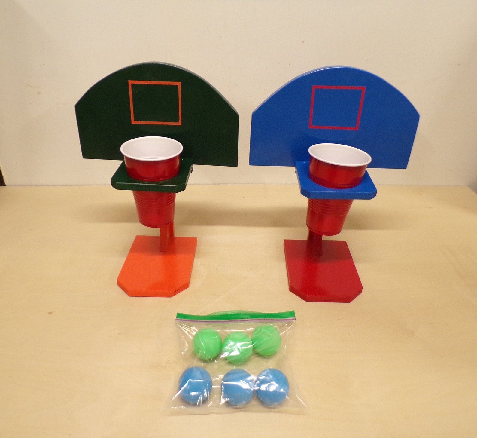 Beer pong basketball handmade table top game drinko Etsy