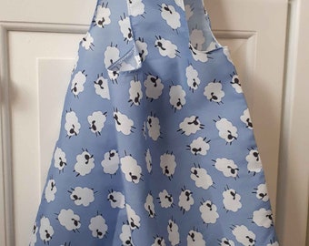 Sheep print Tote bag - light sky blue