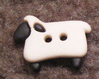 Sheep button x 6  ( Cream color)