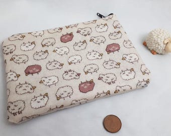 Make up bag - sheep print - ( as picture)