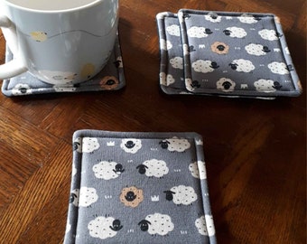 Sheep Coasters  - One set ( 4 coasters)