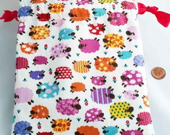 Sheep ( multi color) drawstring bag