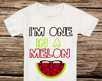 One in a Melon Shirt Super cute for summer, watermelon birthday party, and 4th of July!  Sibling shirts available I'm Super Sweet