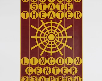 Original Serigraph Poster Robert Indiana New York State Theater, Lincoln Center ca. 1964