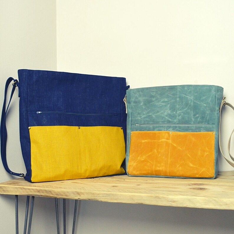 Waxed Canvas Crossbody Bag Pattern Etsy