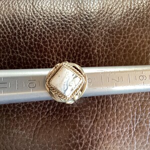 RING White Buffalo Turquoise Sterling size 8 3/4