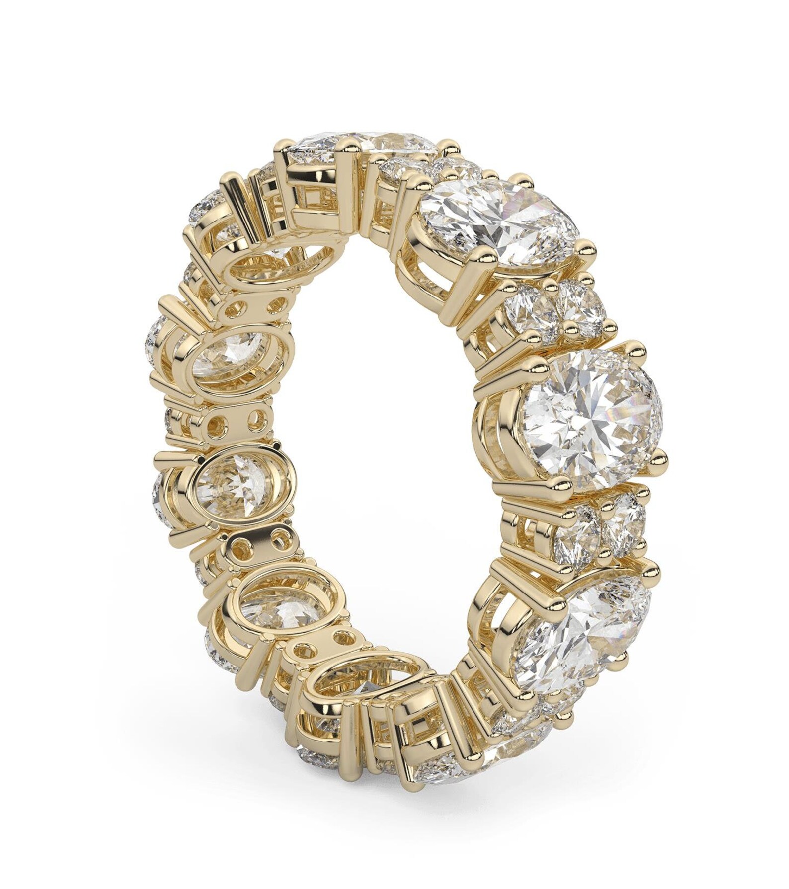 Moissanite Eternity Wedding Band Ring 5.5ct Multishape Round Etsy