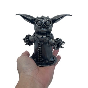 The Groru sculpture, 5 inches high. 100% Handmade.  All recycled parts. The best gift for people who love sci-fi movie!