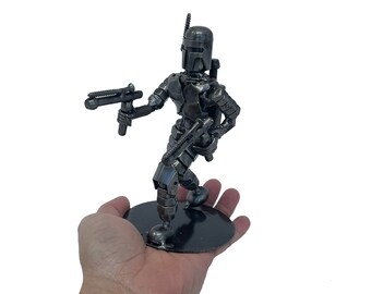 Mandalorian Inspired Sculpture 6.5 inches high. 100% handcrafted sculpture. The Best Gift for Any Occasion !