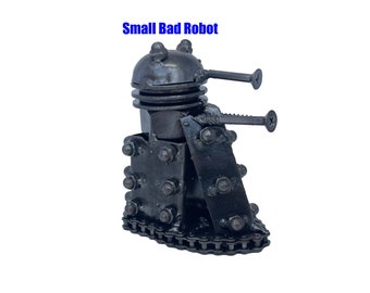 Dalek  Inspired Sculpture. 4 inches tall. 100% Handmade. All recycled parts. Best gift for people who love sci-fi movie.
