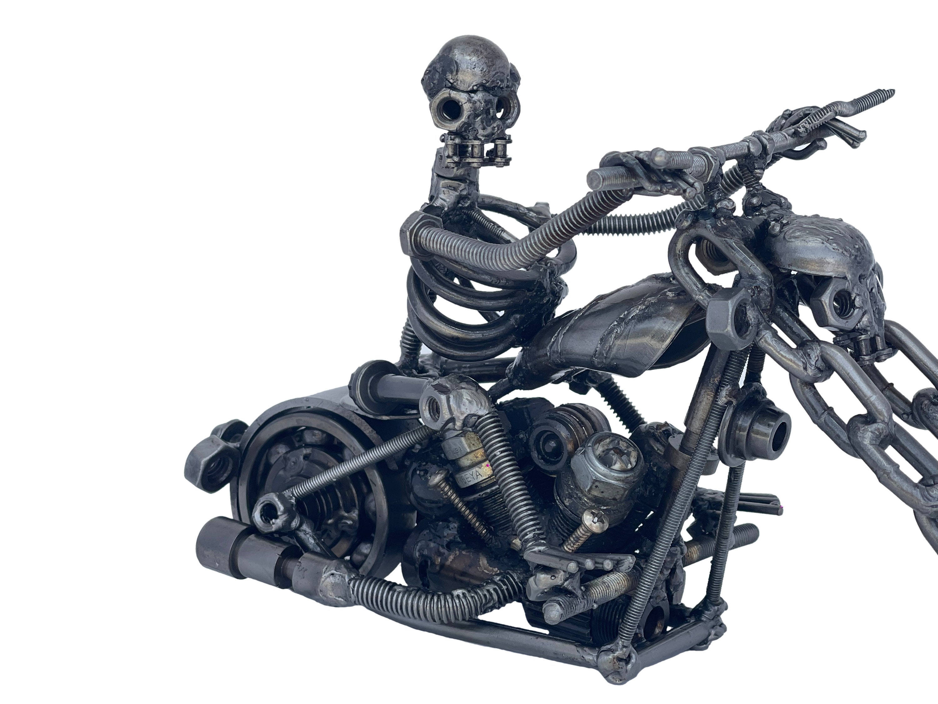 Ghost Rider Inspired Recycled Metal Sculpture . 6 Inches Tall. 100% ...