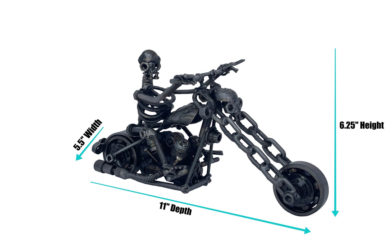 Ghost Rider Inspired Recycled Metal Sculpture . 6 Inches Tall. 100% ...