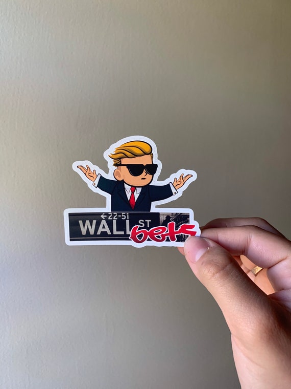 Wsb Logo Sticker Wall Street Bets Sticker Etsy