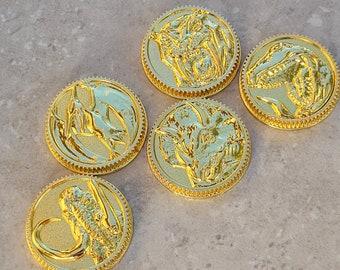 Dino Coins Set of 5 made for the Legacy Morpher Cosplay Prop