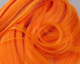 Nylon Doll Hair Orange Tangerine Re-Rooting Custom Doll Custom My little Pony