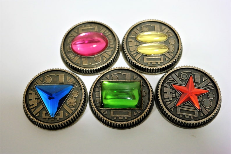 Zeo Crystal Gem Coin Set of 5Weathered made for Legacy Master Etsy