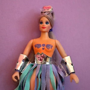 Custom Spinnerella Fashion, Rare Fashion, Crown, Skirt & 2 Arm Bands, Made for She Ra Doll image 2