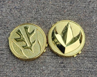 Flawed 91-93 Dragon Tiger set Dino Power Coin-Gold Made for Original Morpher