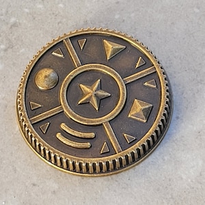 Zeo Tribal Power Coin-Weathered Prop for Legacy Master Morpher