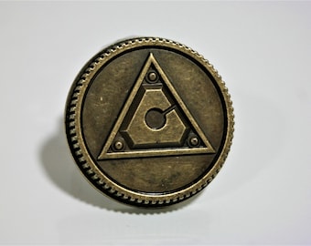Power Legacy Turbo Ranger Coin Cosplay Prop Weathered