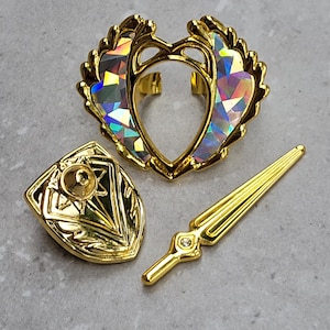 She-Ra Doll Sword Crown Shield Custom Replacement Gold Metal toy accessory She Ra image 1