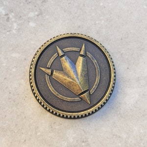 Dino Thunder Black Ranger Weathered Coin Power Legacy Master Morpher Cosplay